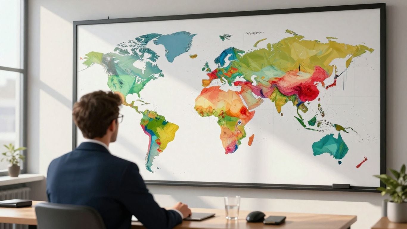 Forex trading market abstract visualization