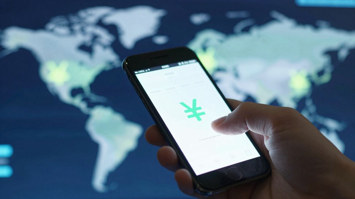 Forex trading screen on a smartphone.