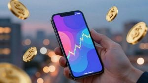 Forex trading success with a smartphone.