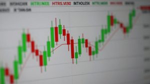 Bullish candlestick chart patterns with green and red candles.