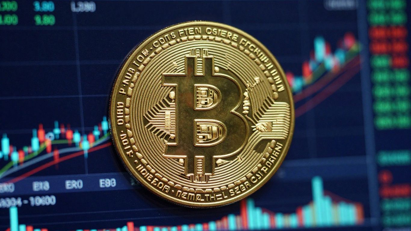 Successful cryptocurrency trader navigating digital markets.