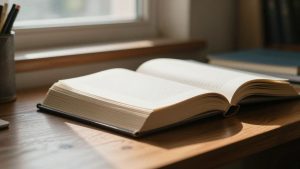 Stack of trading books on a desk.