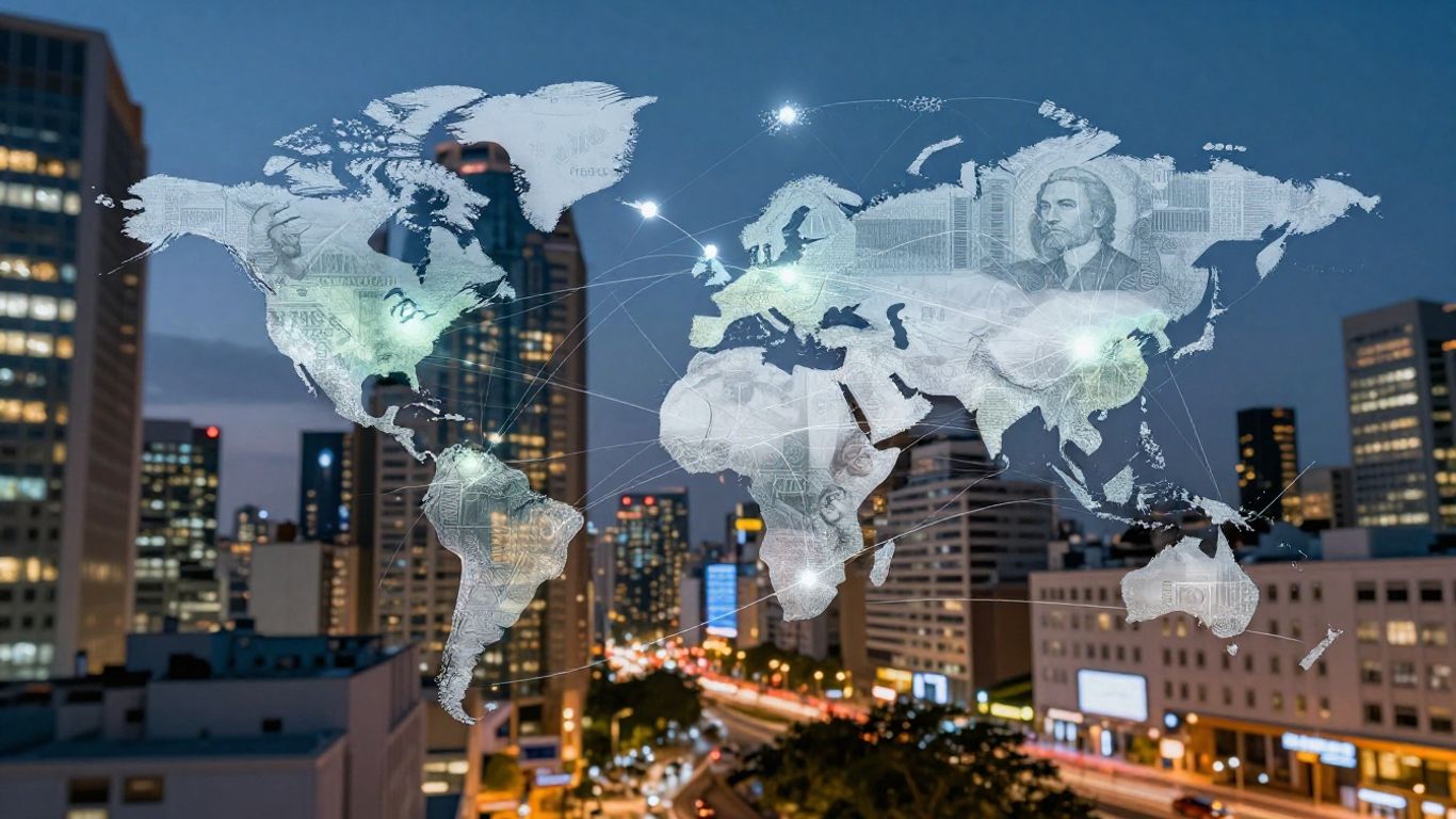Forex market trading and global finance concept.