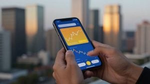 Forex trading success with a smartphone.