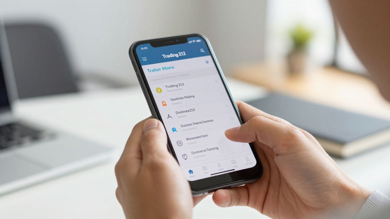 Trading 212 app on a smartphone screen.